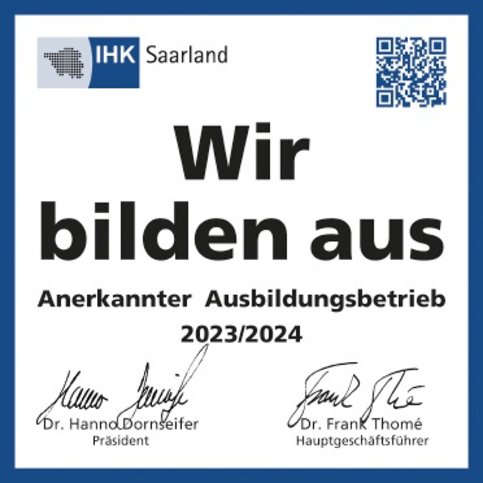 IHK Siegel, Ausbildungsbetrieb 2023-2024